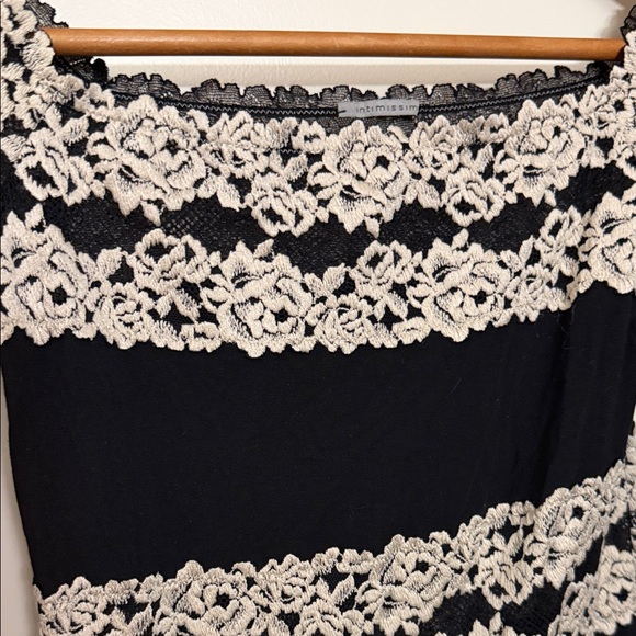 Intimissimi Black Top with Cream Lace Accents Small - Picture 2 of 2